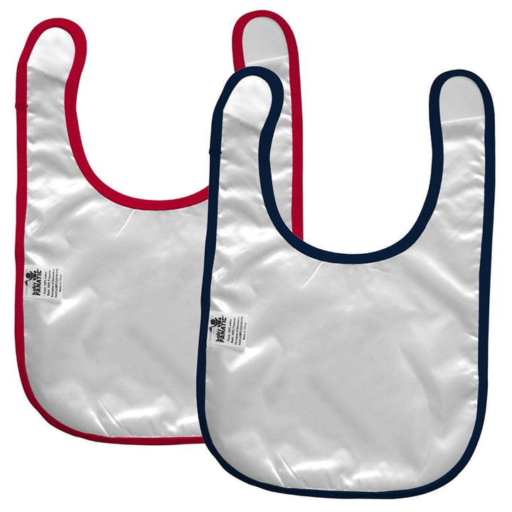 Atlanta Braves Baby Bibs 2-Pack Cotton Navy Red Embroidered Team Logo Image 3