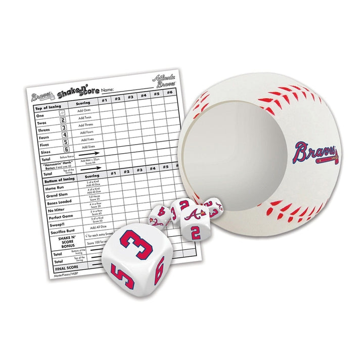 Atlanta Braves Shake n Score Dice Game Official MLB Travel Game for Fans Image 2