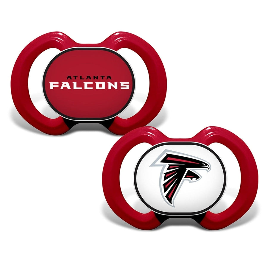 Atlanta Falcons Pacifier 2-Pack Official NFL Baby Pacifiers BPA-Free Silicone Image 1