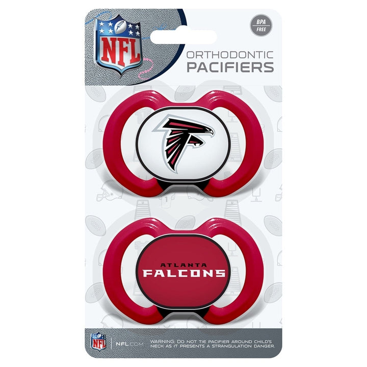 Atlanta Falcons Pacifier 2-Pack Official NFL Baby Pacifiers BPA-Free Silicone Image 2