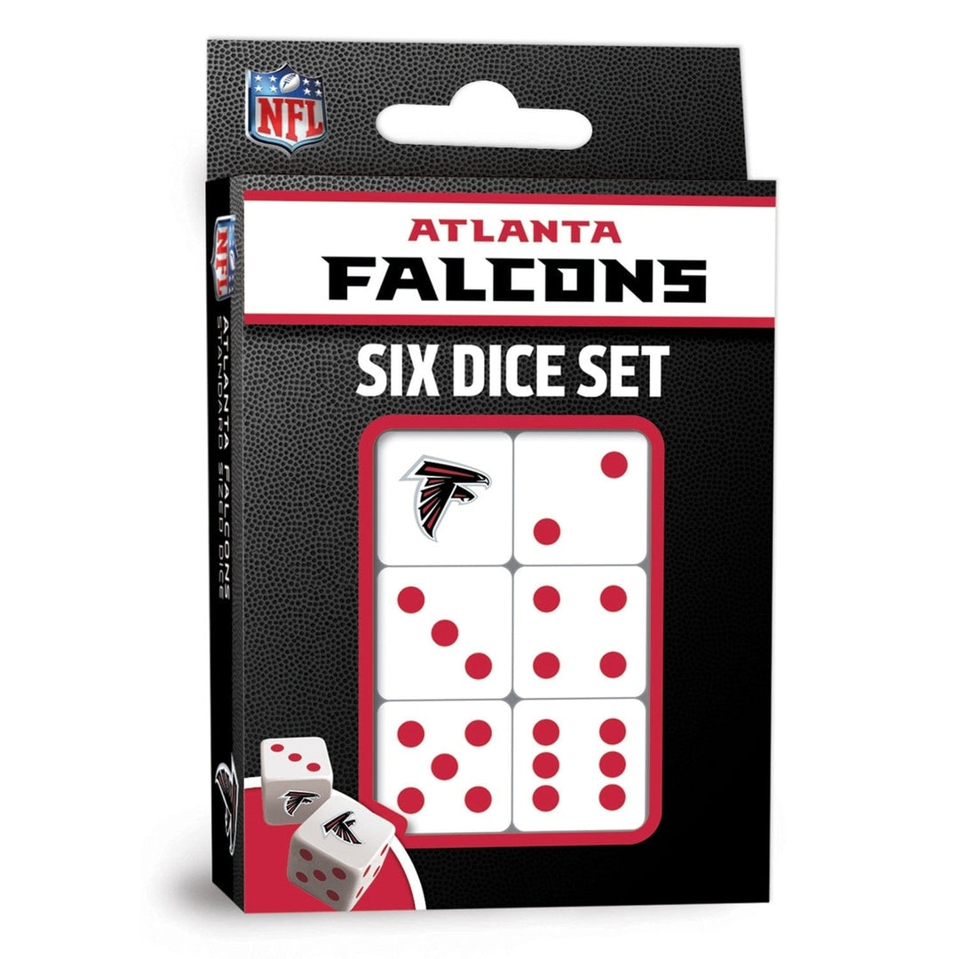 Atlanta Falcons Dice Set 6 Piece D6 Gaming Dice Officially Licensed 16mm Image 1