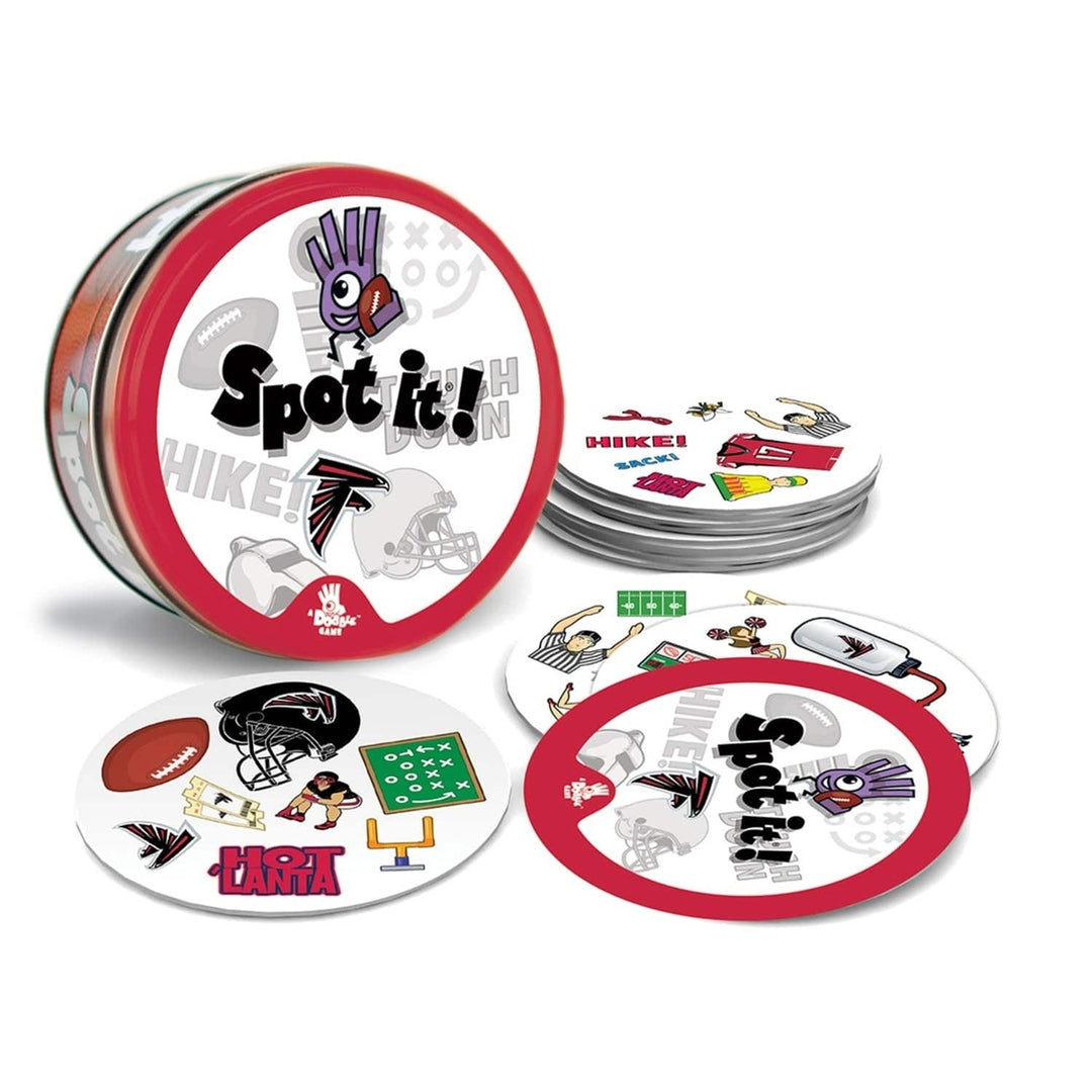 Atlanta Falcons Spot It Card Game NFL Family Fun 55 Cards Ages 7 Plus Image 2