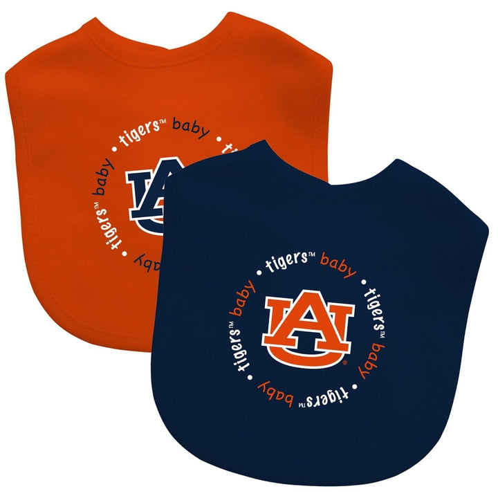 Auburn Tigers Baby Bibs 2-Pack Cotton Polyester Infants Team Spirit Bibs Image 1