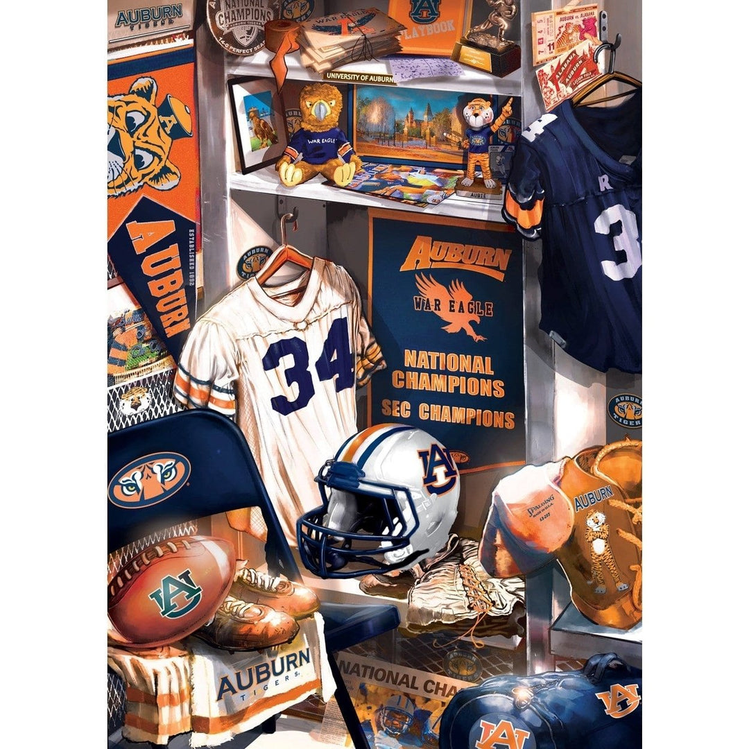 Auburn Tigers Locker Room 500 Piece Jigsaw Puzzle 100% Recycled Material Image 2