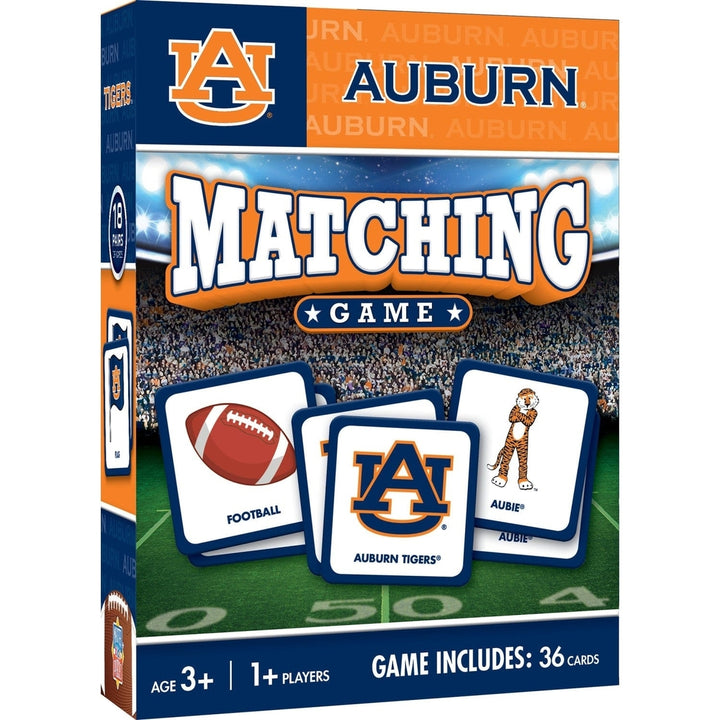 Auburn Tigers NCAA Matching Game Family Card Game 18 Pair Memory Match Image 1