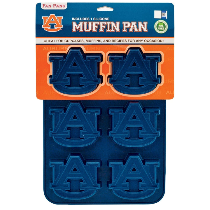 Auburn Tigers Silicone Muffin Pan Dishwasher Safe Kitchen Bakeware 12 Cup Image 2