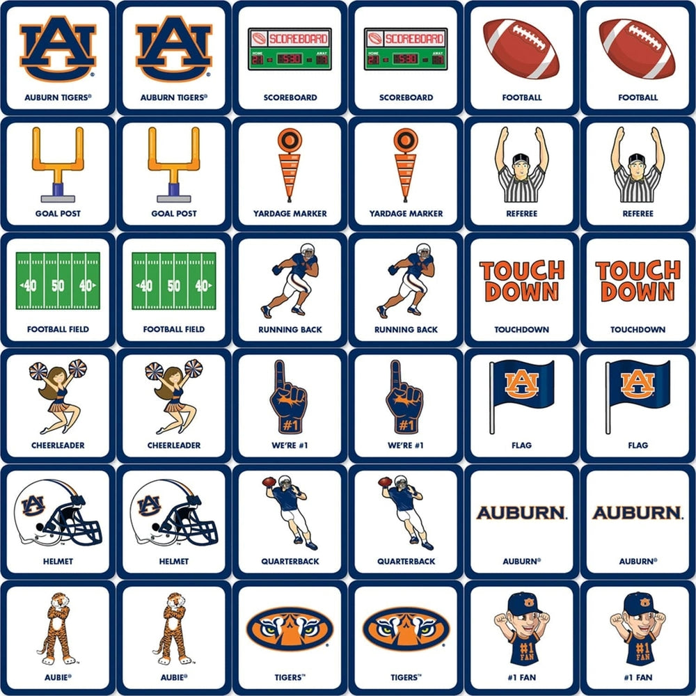 Auburn Tigers NCAA Matching Game Family Card Game 18 Pair Memory Match Image 2