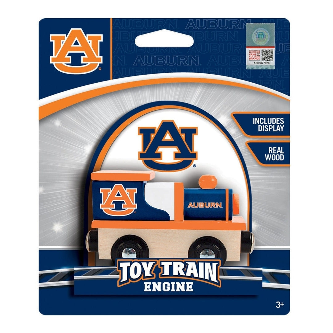 Auburn Tigers Wooden Toy Train Engine Officially Licensed NCAA Team Colors Image 2