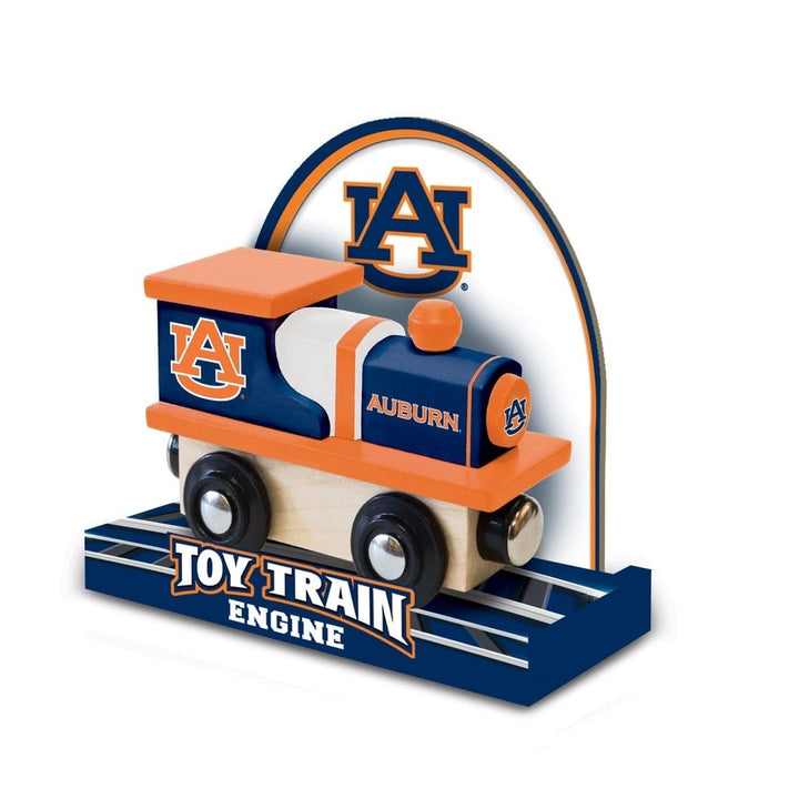 Auburn Tigers Wooden Toy Train Engine Officially Licensed NCAA Team Colors Image 4