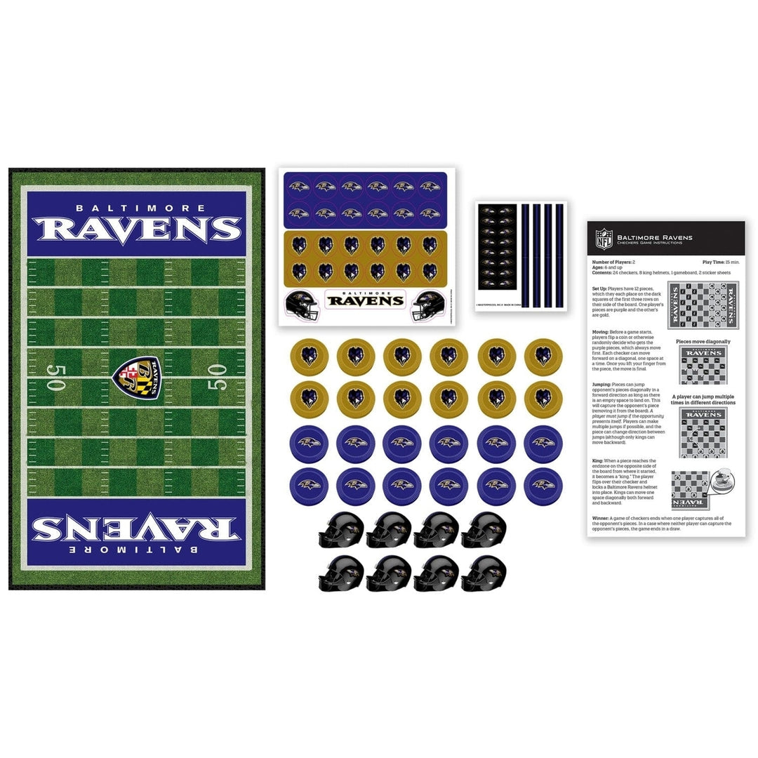 Baltimore Ravens Checkers Board Game Image 2