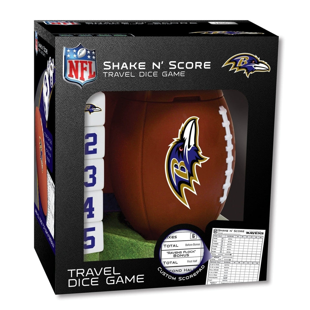 Baltimore Ravens Shake n Score Dice Game Official NFL Team Travel Game Image 1