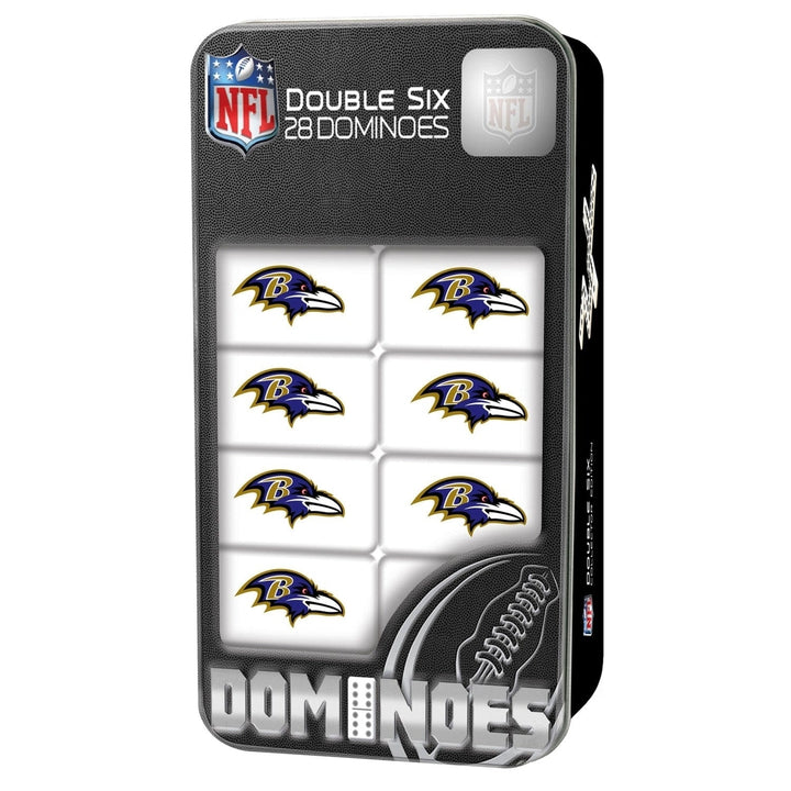 Baltimore Ravens Double-Six Dominoes Set Officially Licensed Resin 28 Pieces Image 1