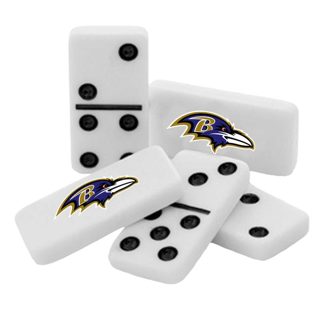 Baltimore Ravens Double-Six Dominoes Set Officially Licensed Resin 28 Pieces Image 2