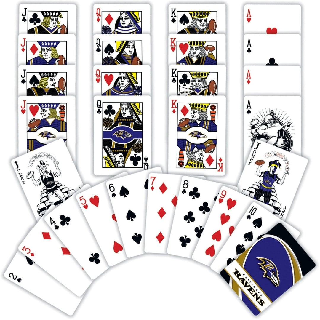 Baltimore Ravens Playing Cards 54 Card Deck NFL Team Logo Design Officially Licensed Image 2