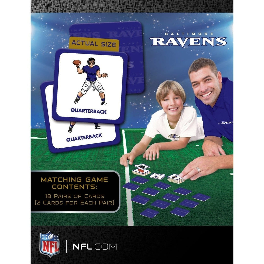 Baltimore Ravens Matching Game NFL Family Memory Card Game 18 Pairs Image 3