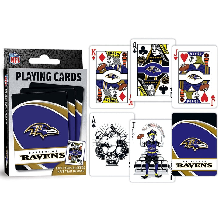 Baltimore Ravens Playing Cards 54 Card Deck NFL Team Logo Design Officially Licensed Image 3