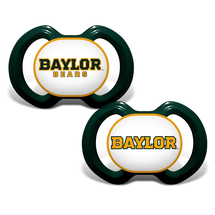 Baylor Bears Pacifier 2-Pack NCAA Baby Soothers BPA-Free Orthodontic Silicone Image 1