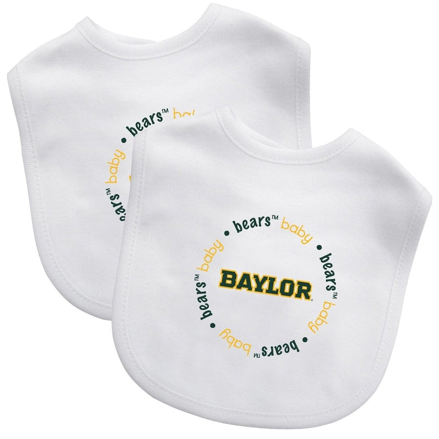 Baylor Bears Baby Bibs 2-Pack Cotton Embroidered Unisex Infant Gift Set Image 1