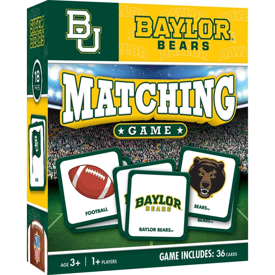 Baylor Bears NCAA Matching Game Family Fun High-Quality Memory Card Game Image 1