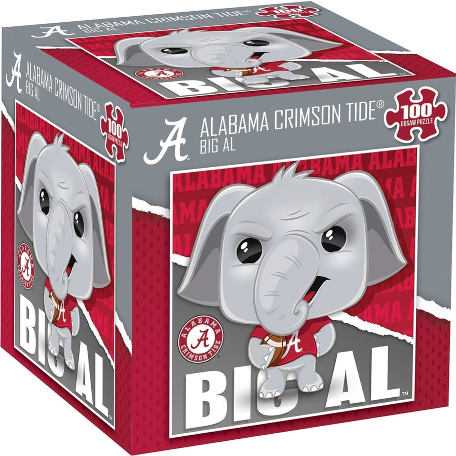 Big Al Alabama Crimson Tide 100 Piece Jigsaw Puzzle 10x10 NCAA Mascot Puzzle Image 1