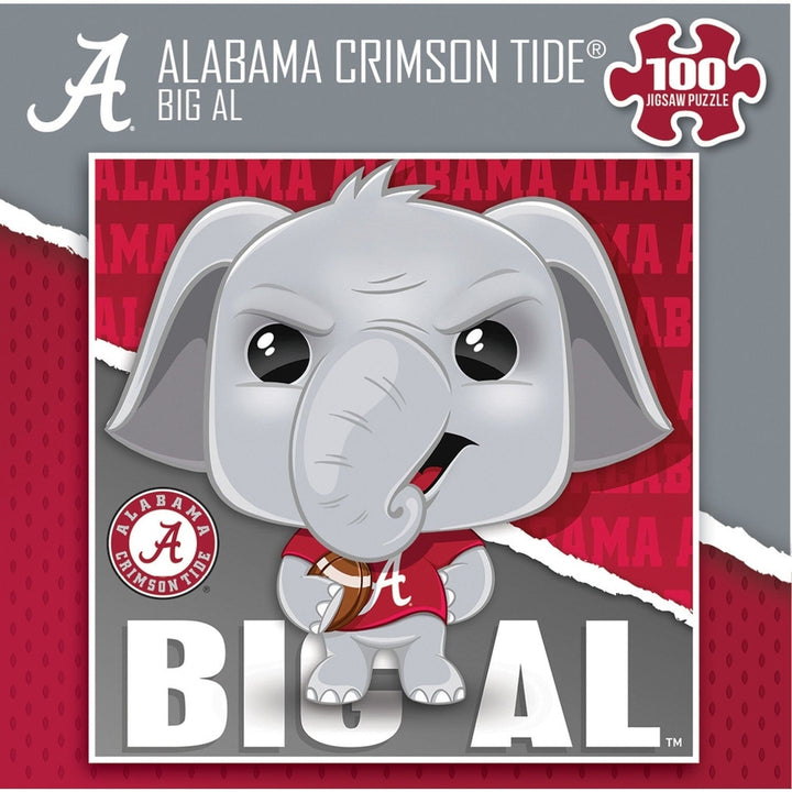 Big Al Alabama Crimson Tide 100 Piece Jigsaw Puzzle 10x10 NCAA Mascot Puzzle Image 3