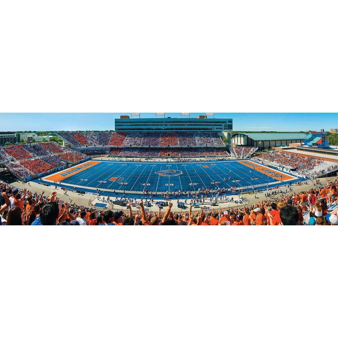 Boise State Broncos 1000 Piece Jigsaw Puzzle Panoramic NFL 13x39 Recycled Material Image 2