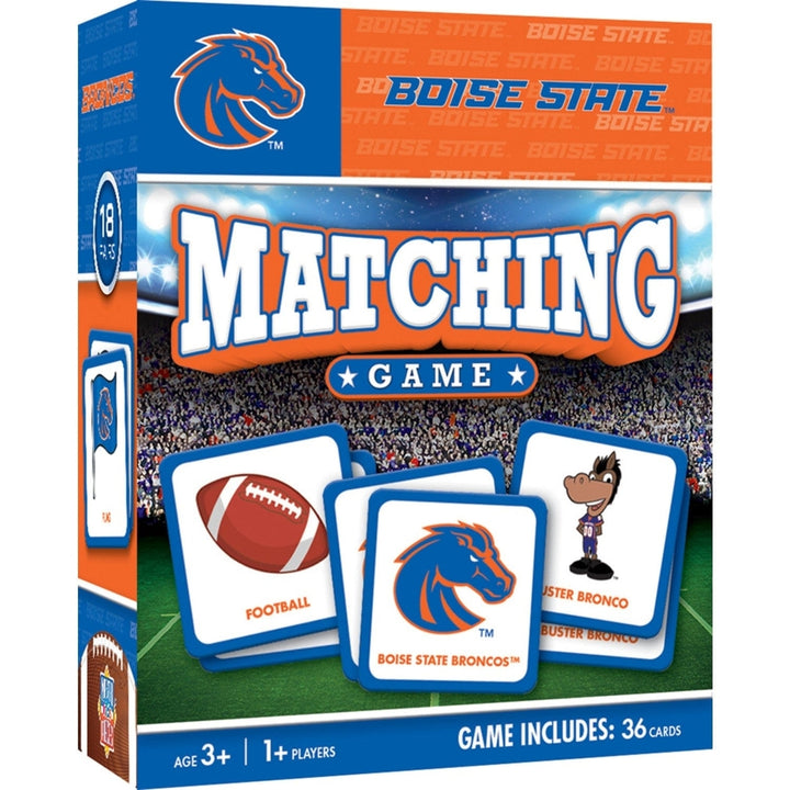 Boise State Broncos NCAA Matching Game Family Fun Memory Game 18 Pairs Image 1