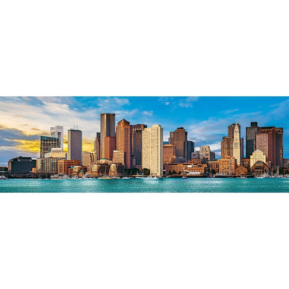 American Vista Boston 1000 Piece Panoramic Jigsaw Puzzle Cityscape Art Image 2