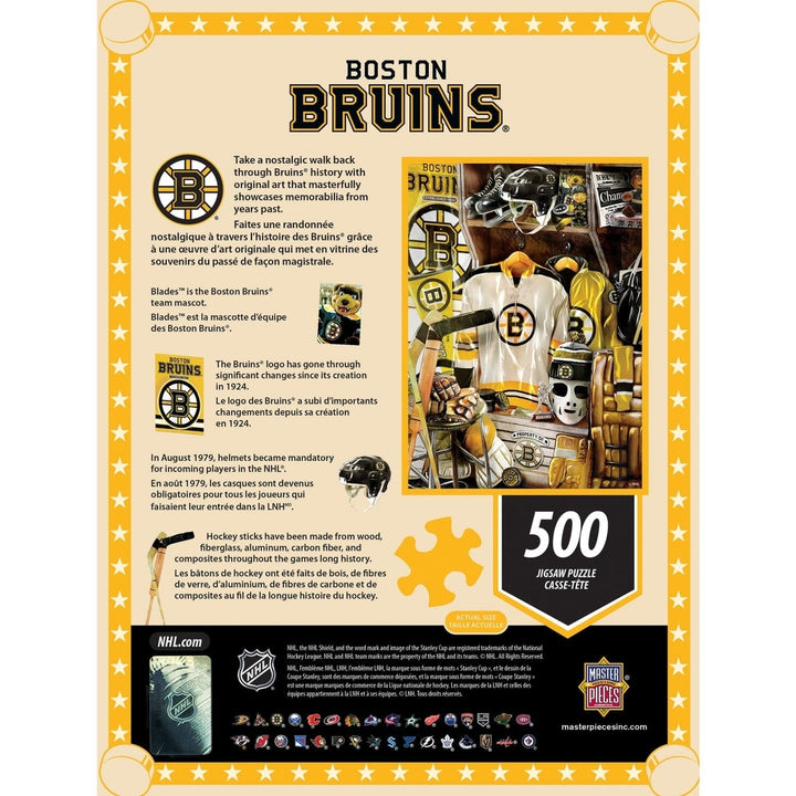 Boston Bruins 500 Piece Jigsaw Puzzle Vintage Memorabilia Eco-Friendly Material Image 3