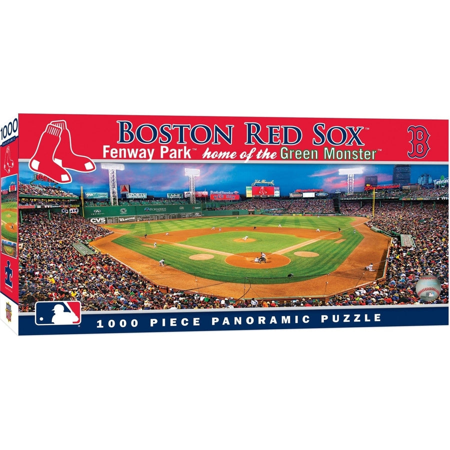 Boston Red Sox 1000 Piece Panoramic Jigsaw Puzzle Fenway Park 13x39 inches Image 1