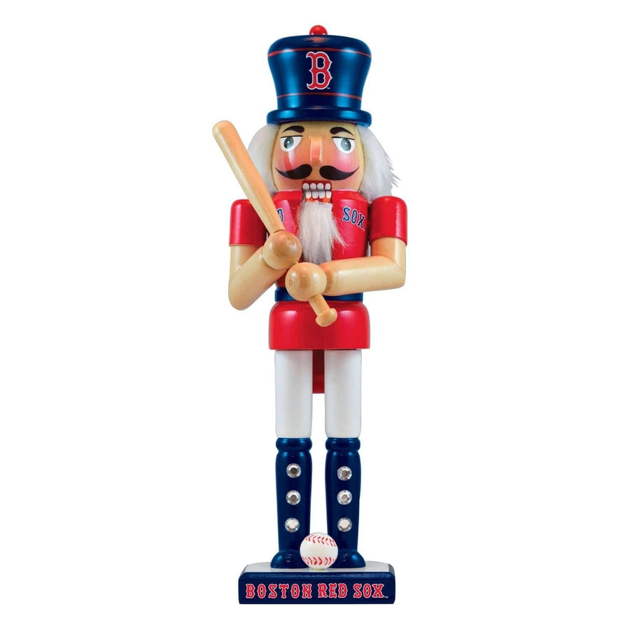 Boston Red Sox Collectible Nutcracker Solid Wood Handcrafted Team Colors Image 1