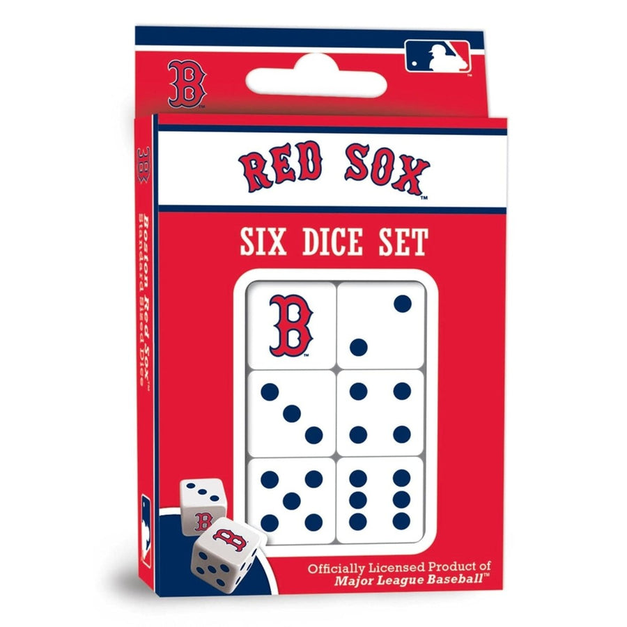 Boston Red Sox Dice Set 6-Piece D6 Gaming Dice MasterPieces Team Colors 16mm Image 1