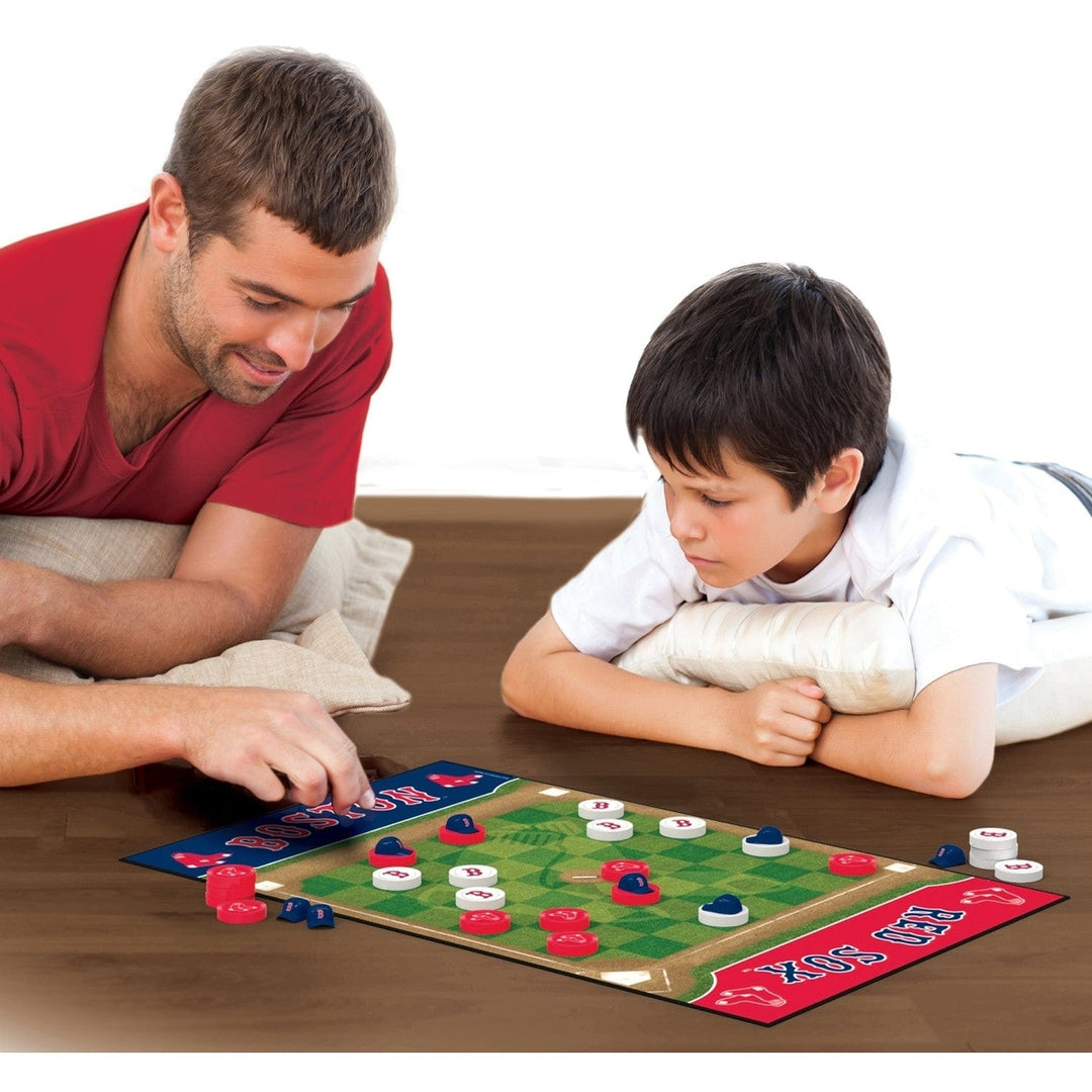 Boston Red Sox Checkers Board Game Officially Licensed 24 Pieces Ages 6+ Image 4