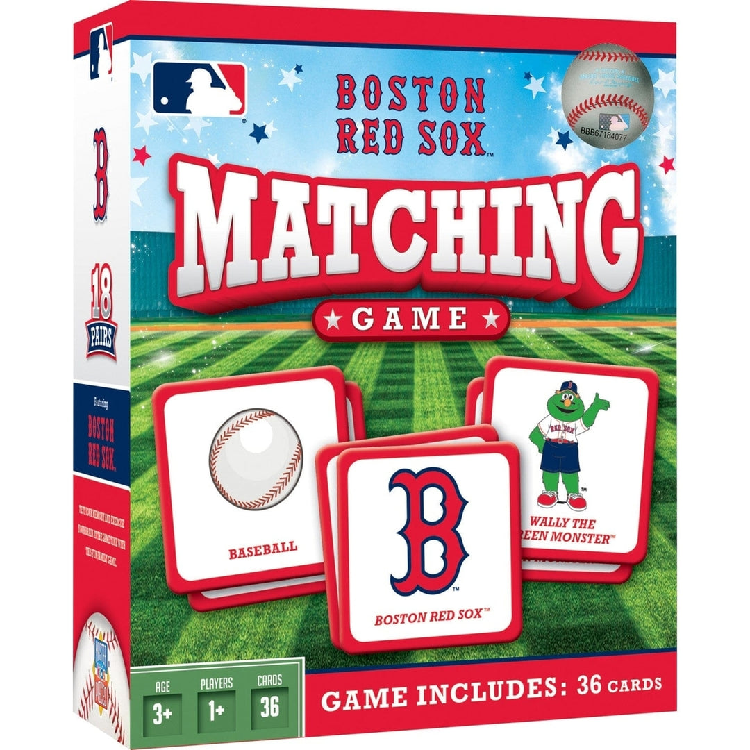 Boston Red Sox Matching Game MLB Family Fun Memory Game 18 Pairs Sports Cards Image 1