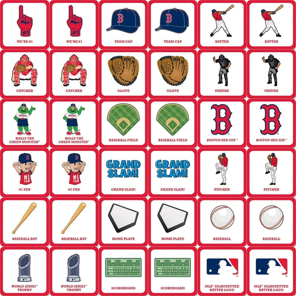 Boston Red Sox Matching Game MLB Family Fun Memory Game 18 Pairs Sports Cards Image 2