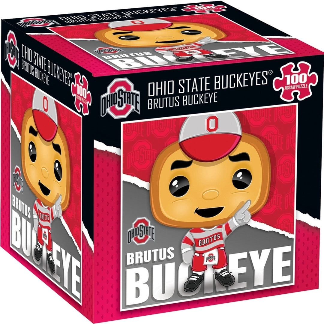 Brutus Ohio State Buckeyes 100 Piece Jigsaw Puzzle 10x10 NCAA Mascot Image 1