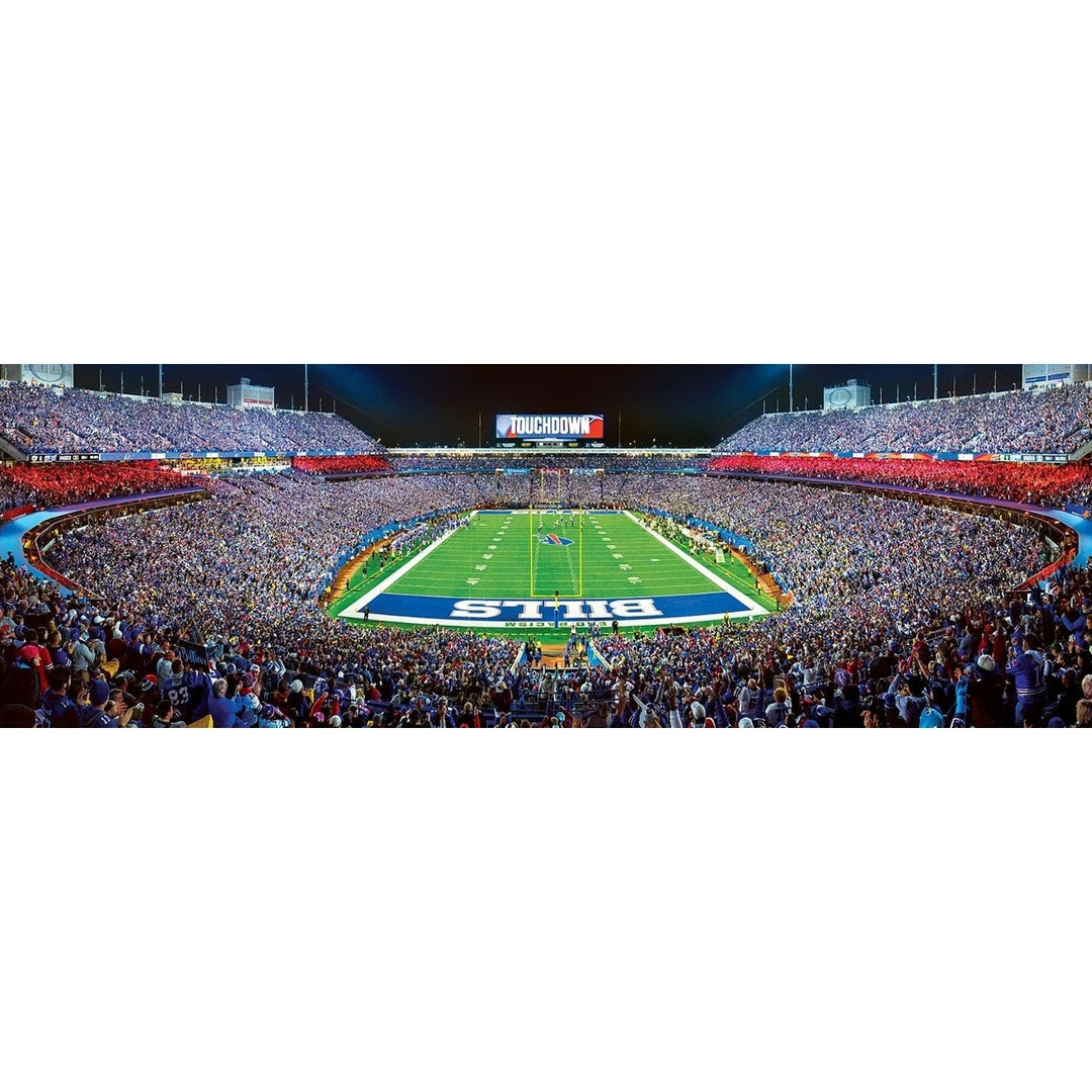 Buffalo Bills 1000 Piece Panoramic Jigsaw Puzzle 13x39 NFL Stadium End View Image 2