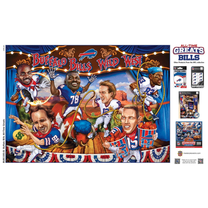 Buffalo Bills 500 Piece Jigsaw Puzzle NFL All Time Greats Eco-Friendly Recycled Image 4