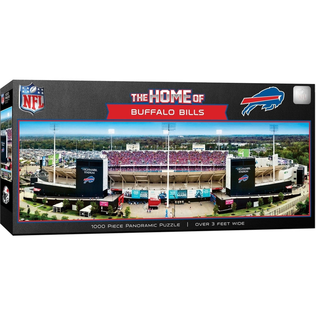 Buffalo Bills NFL Stadium View 1000 Piece Panoramic Jigsaw Puzzle USA Made Image 1