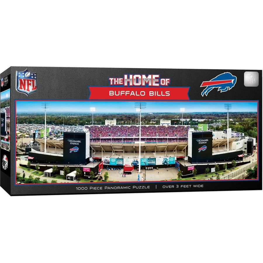 Buffalo Bills NFL Stadium View 1000 Piece Panoramic Jigsaw Puzzle USA Made Image 1