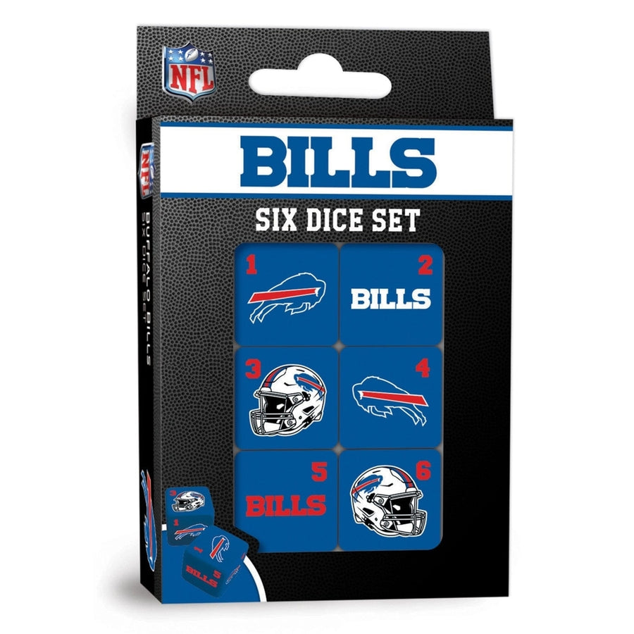 Buffalo Bills 19mm Dice Set 6-Pack Official NFL Gaming Dice Team Spirit Image 1