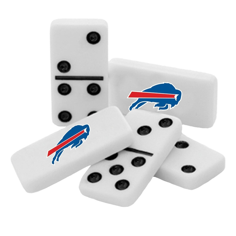 Buffalo Bills Dominoes Set Official NFL Double-Sixes Collectible Tin Box Image 2