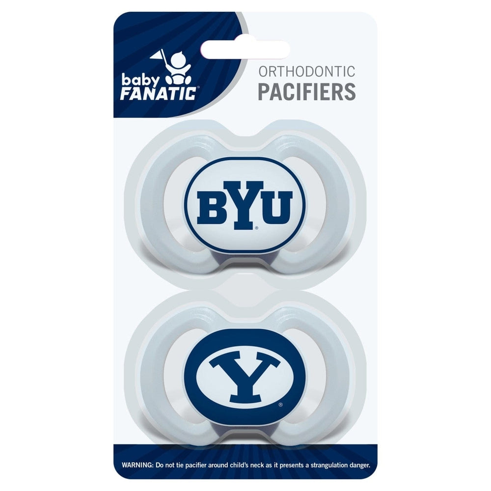 BYU Cougars Pacifier 2-Pack BPA-Free Orthodontic Silicone Infant 3 Months+ Image 2