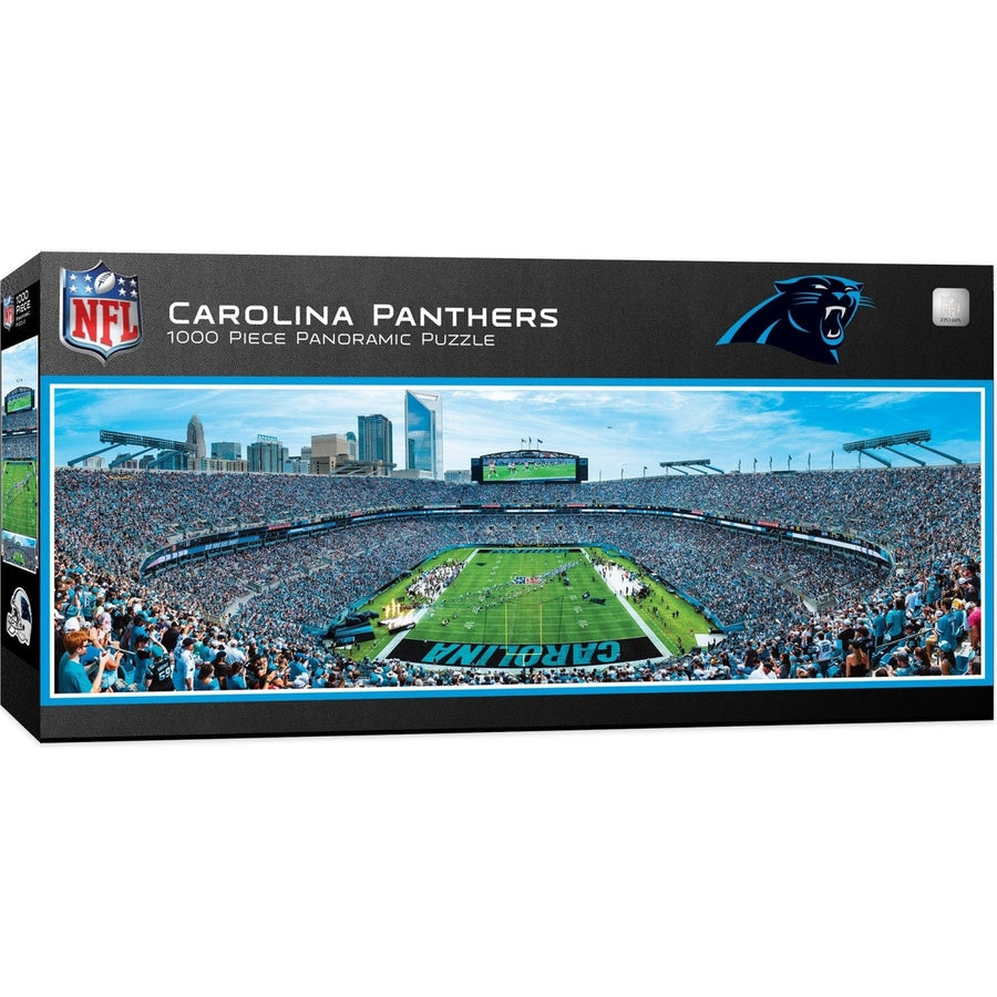 Carolina Panthers 1000 Piece Panoramic Jigsaw Puzzle 13x39 NFL Sports Game Day Image 1