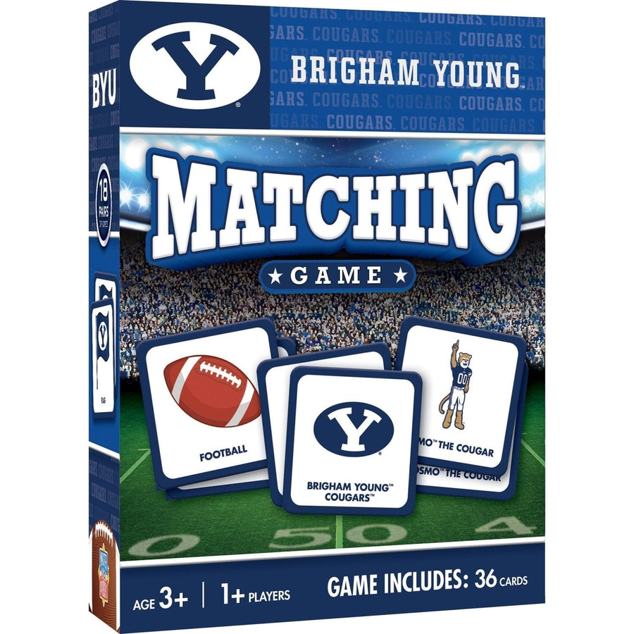 BYU Cougars Matching Game NCAA Family Fun Memory Game 18 Pairs of Symbols Image 1