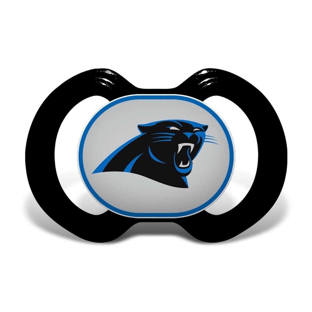 Carolina Panthers 3-Piece Baby Gift Set Unisex BPA-Free Pacifier Bottle Bib Image 2