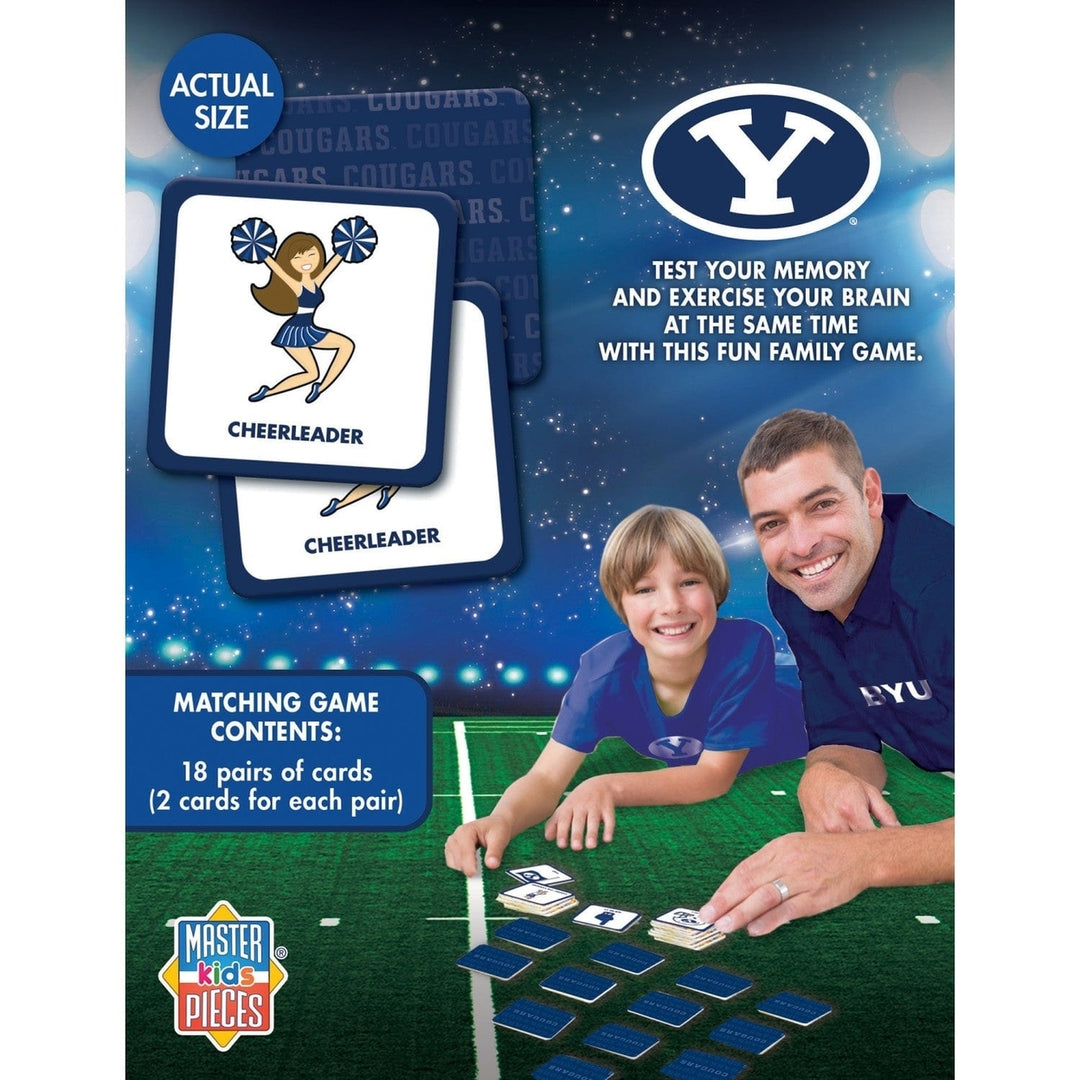 BYU Cougars Matching Game NCAA Family Fun Memory Game 18 Pairs of Symbols Image 3