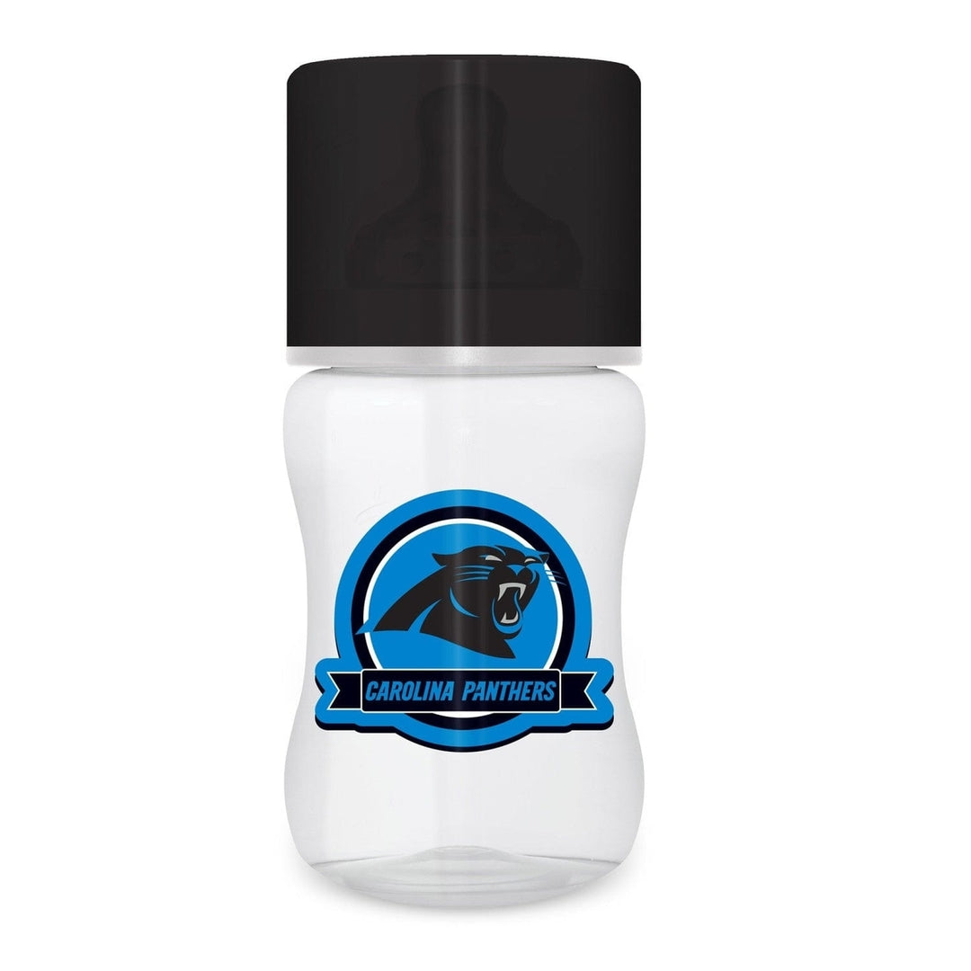 Carolina Panthers 3-Piece Baby Gift Set Unisex BPA-Free Pacifier Bottle Bib Image 3