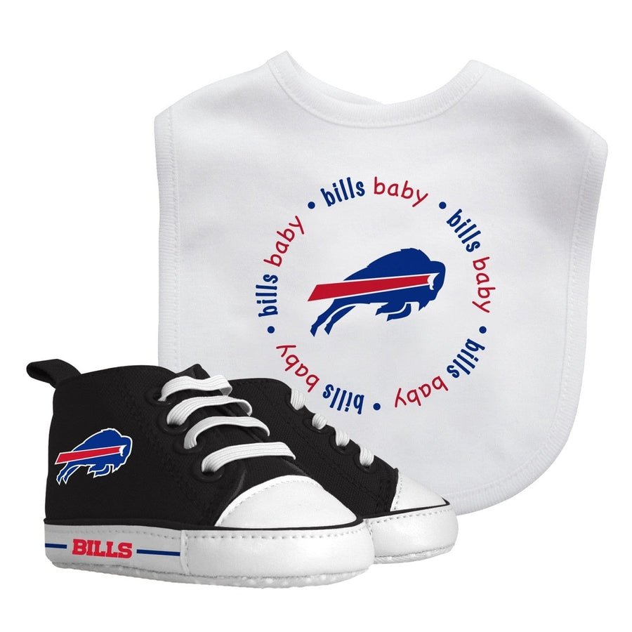 Buffalo Bills 2-Piece Baby Gift Set Team Bib Pre-Walkers Unisex Cotton Shoes Image 1