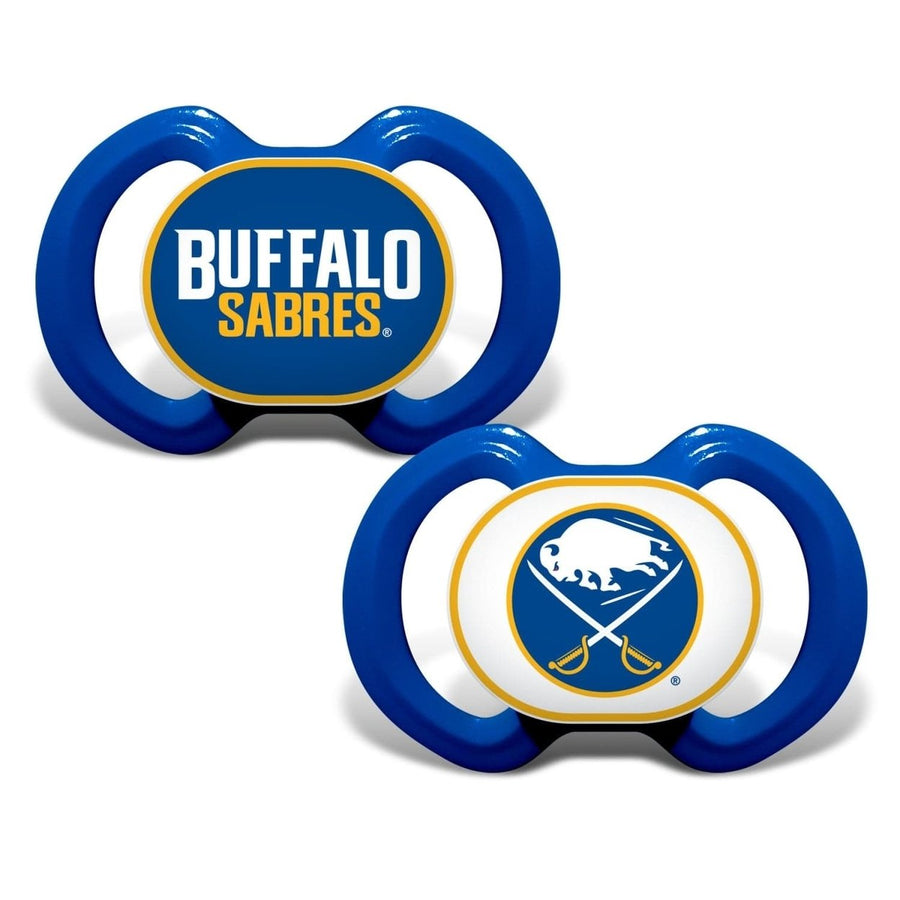 Buffalo Sabres Pacifier 2-Pack NHL Baby Soother BPA-Free Orthodontic Silicone Image 1